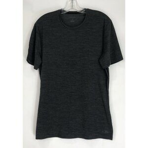 Icebreaker Mens Size Large Merino Wool Crew Short Sleeve T-Shirt Grey Stretch